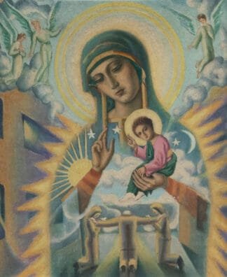 Virgen con familia - Benjamín Coria